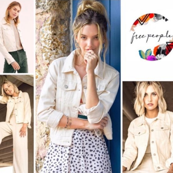 Free People Rumors Jean Jacket- Cream (M) - Picture 9 of 9